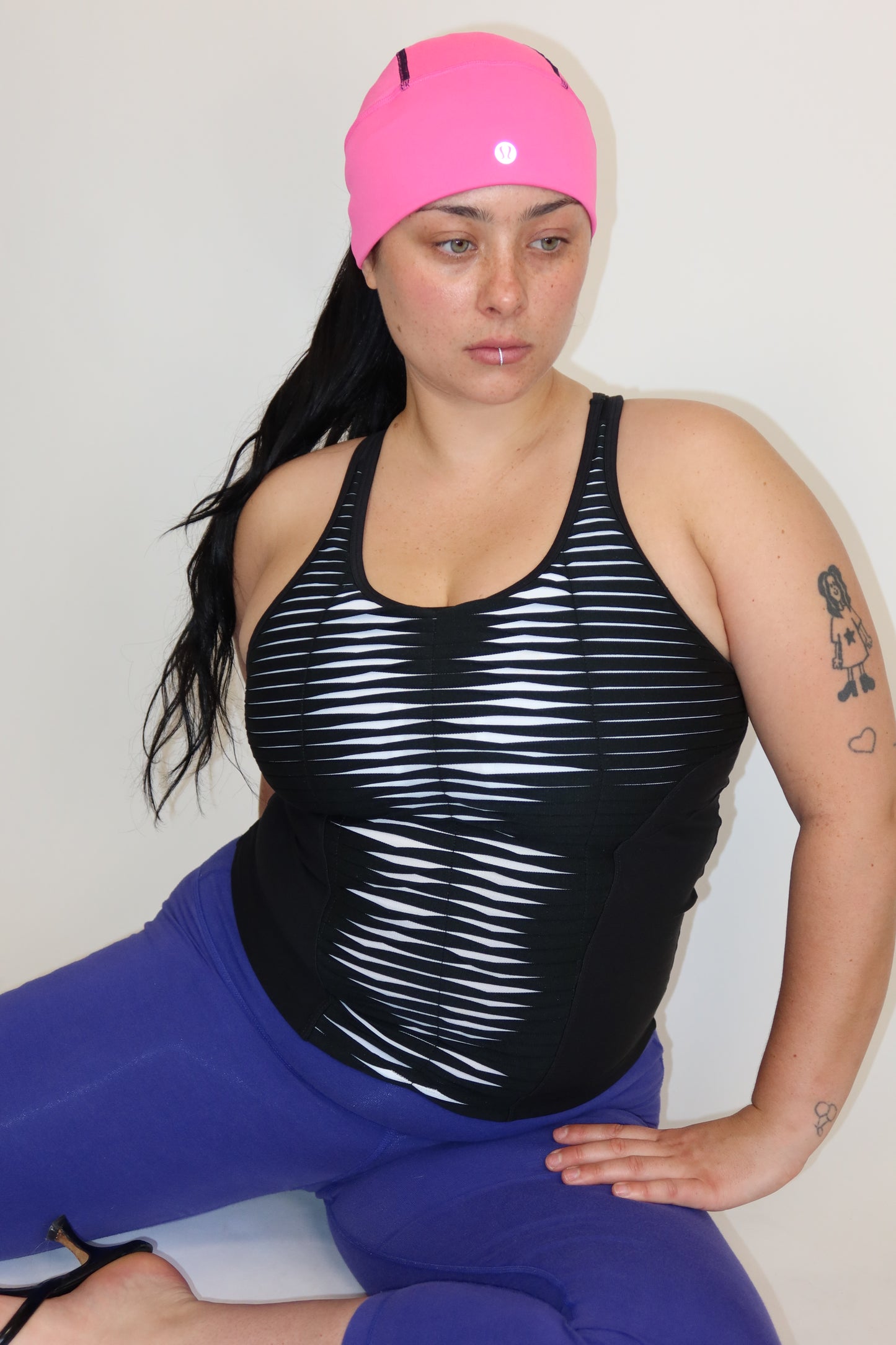 nike black ruffle tank