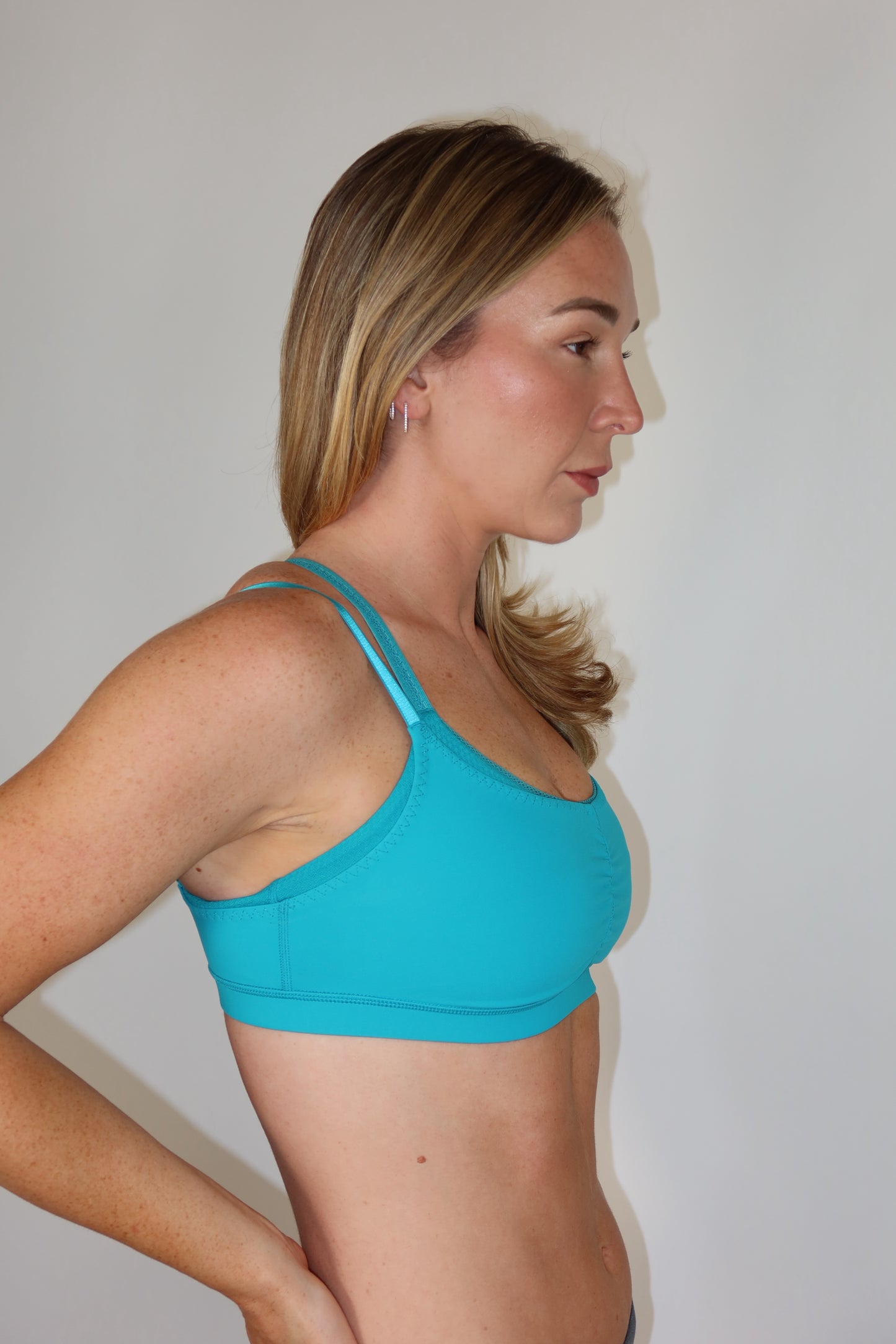 lululemon blue multi-strap bra