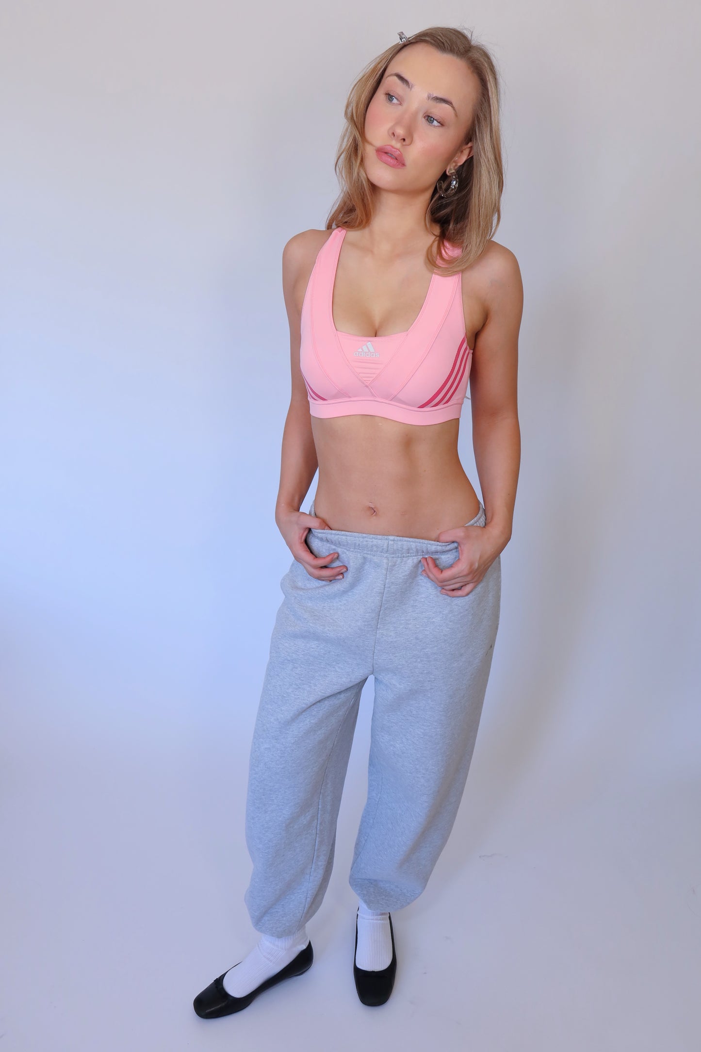 adidas pink sports bra