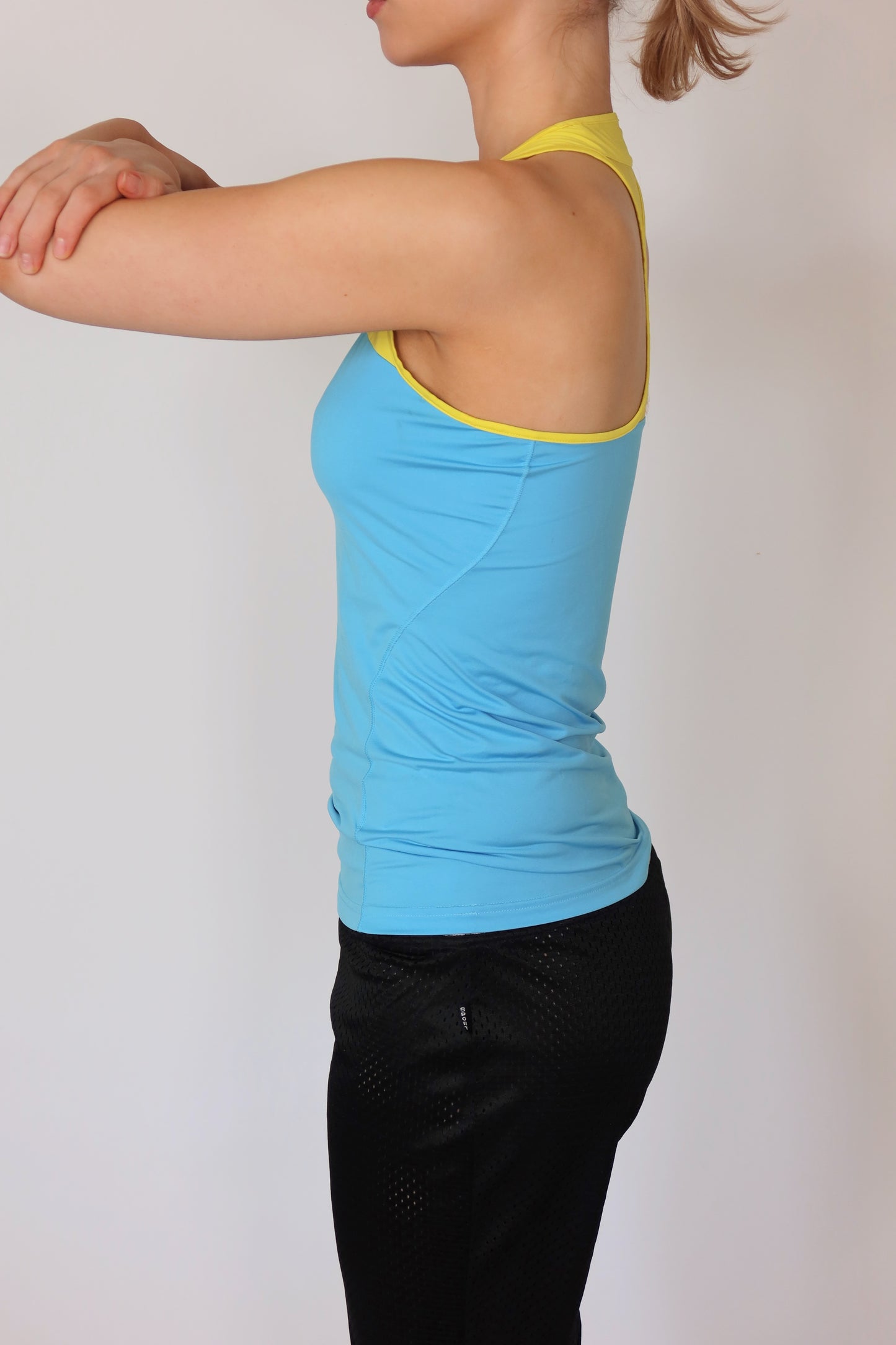 adidas blue and yellow tank top