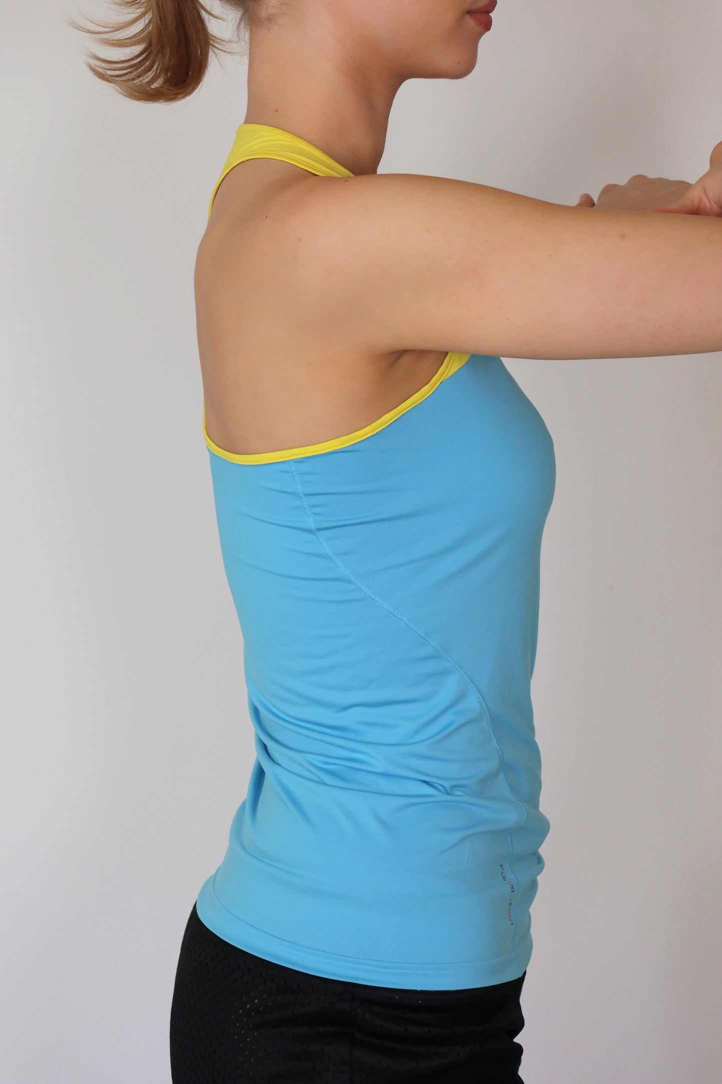 adidas blue and yellow tank top