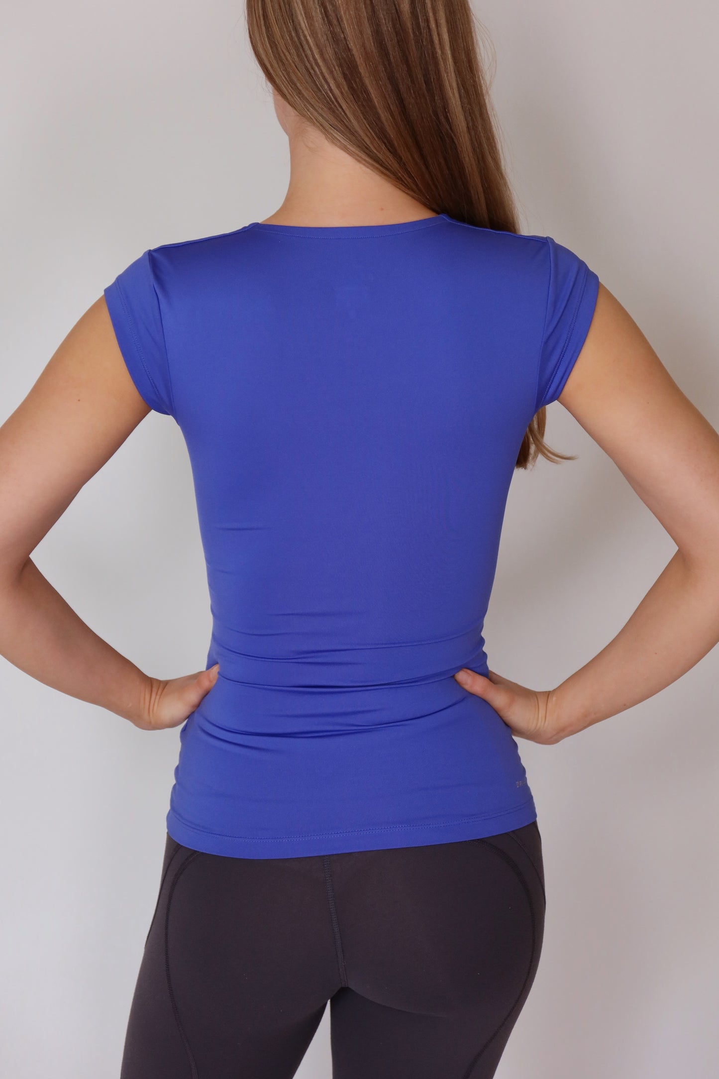 nike blue plunge top