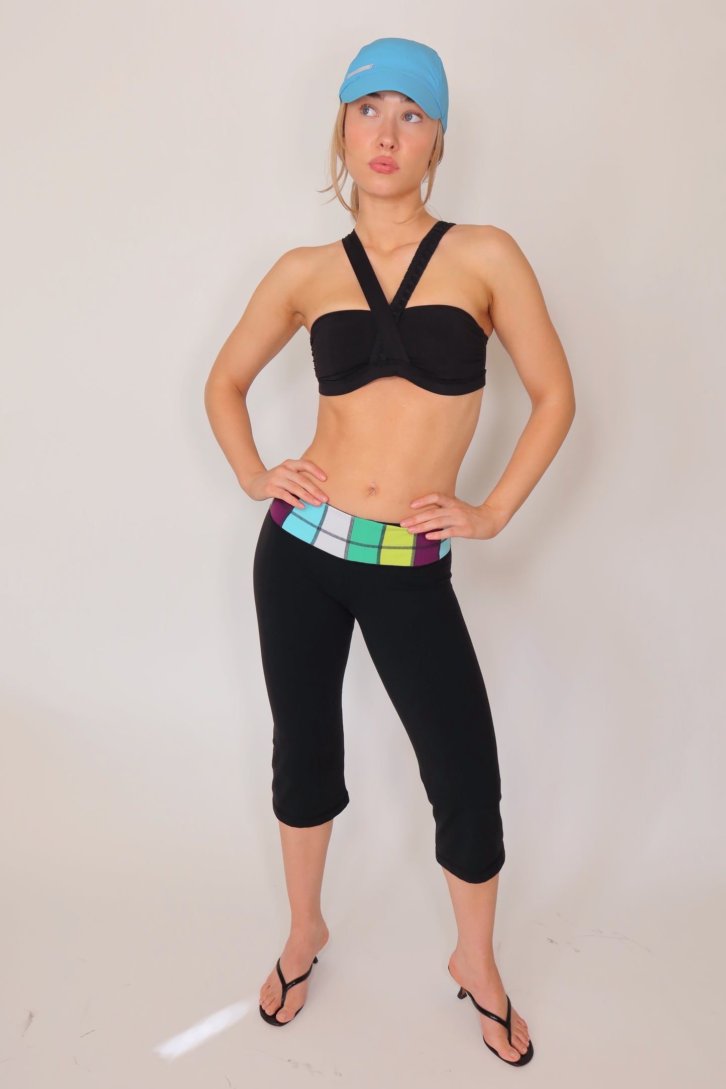 lululemon colourful waistband capri