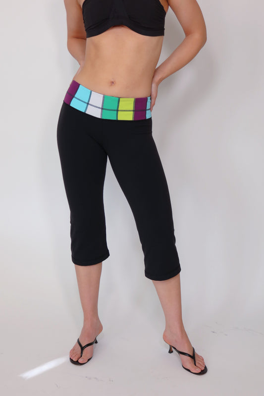 lululemon colourful waistband capri