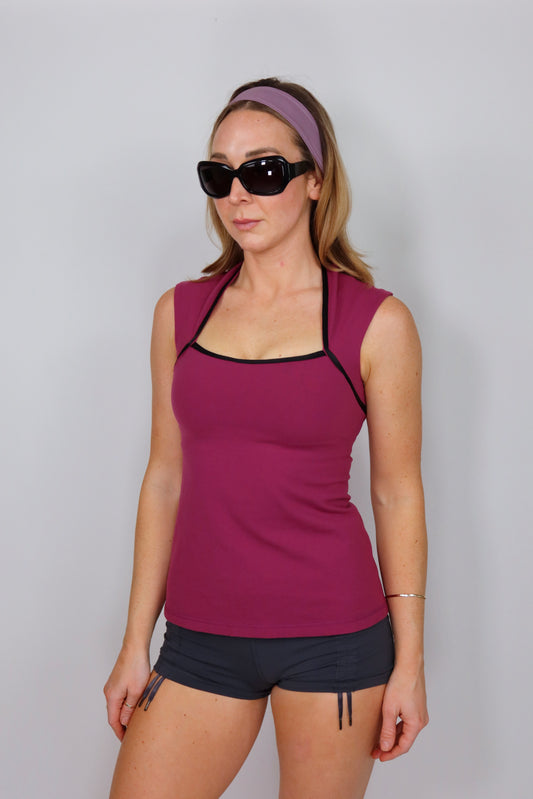 lululemon dark pink tank top