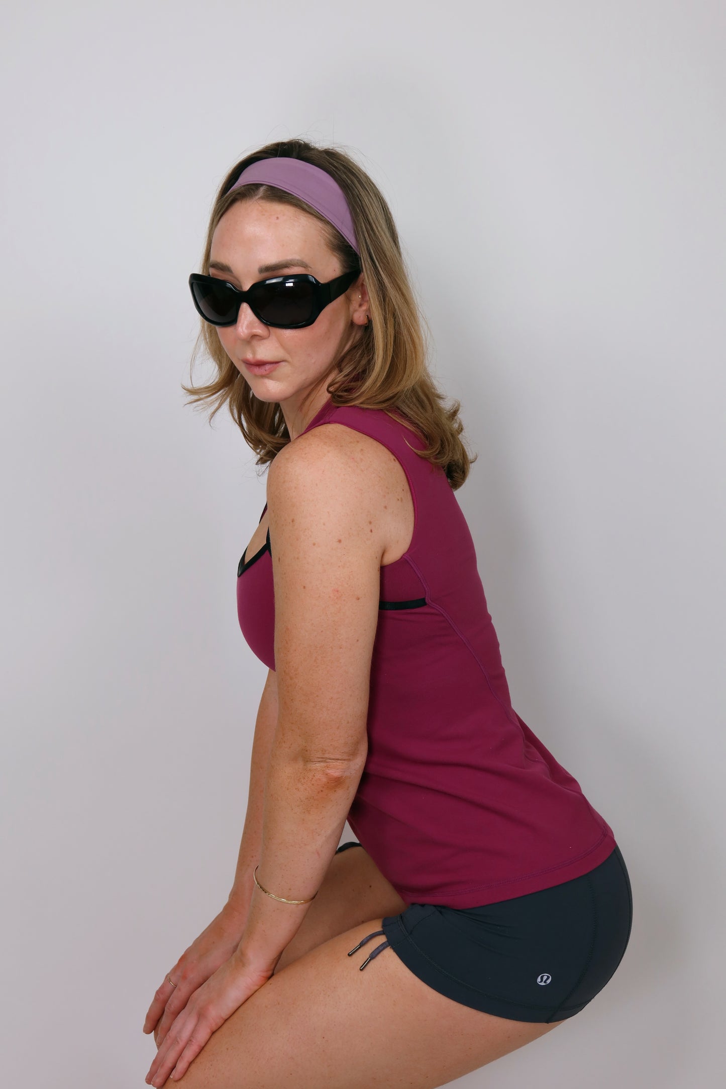 lululemon dark pink tank top