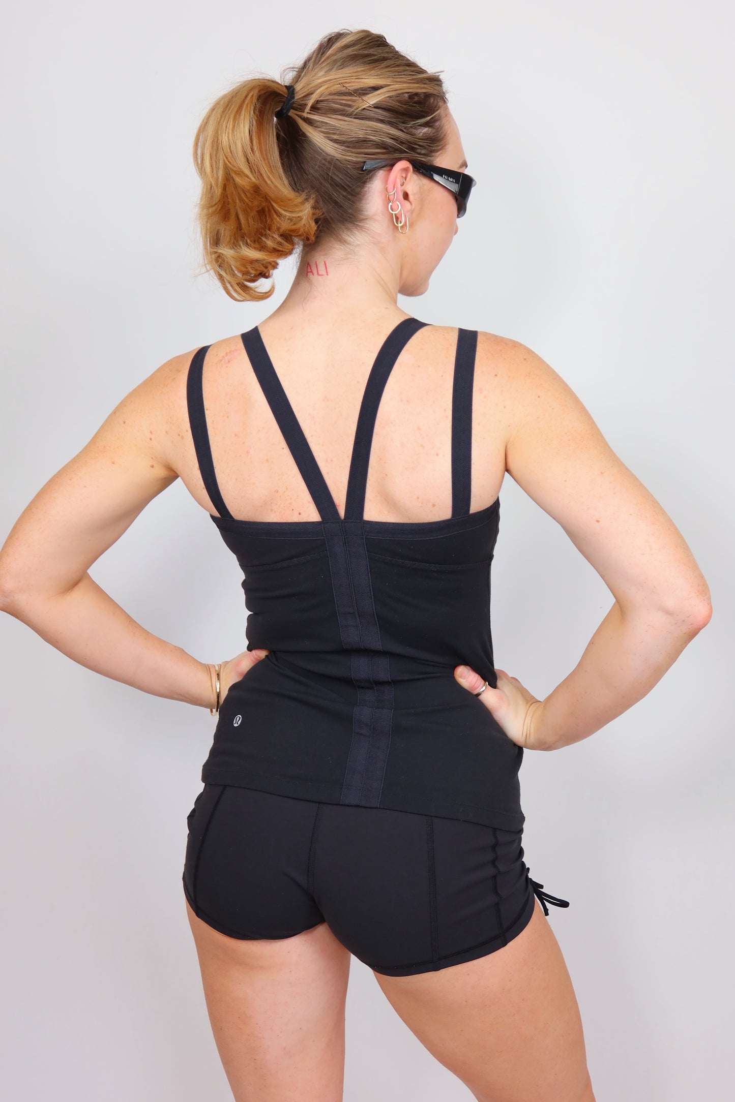 lululemon black multi-strap tank top