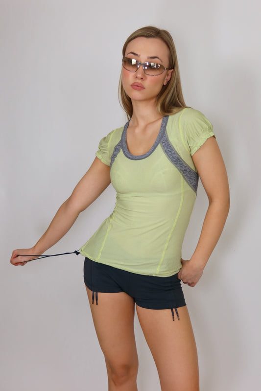 lululemon light green cap sleeve top
