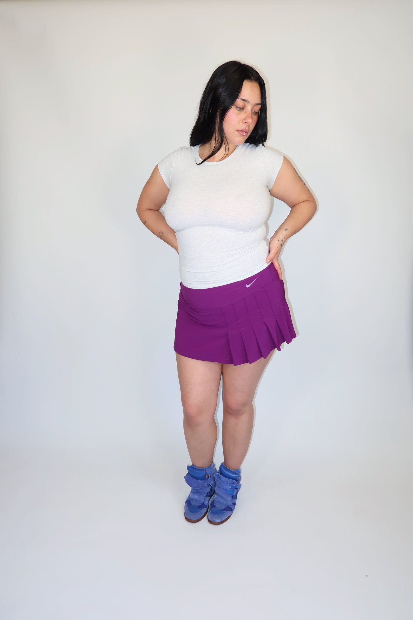 nike purple skort