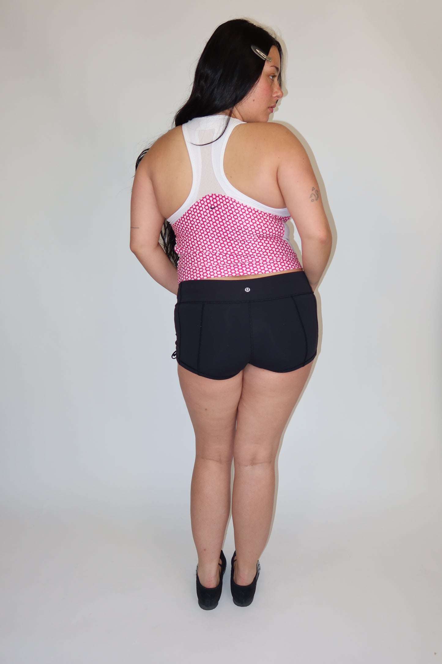 lululemon black tie shorts