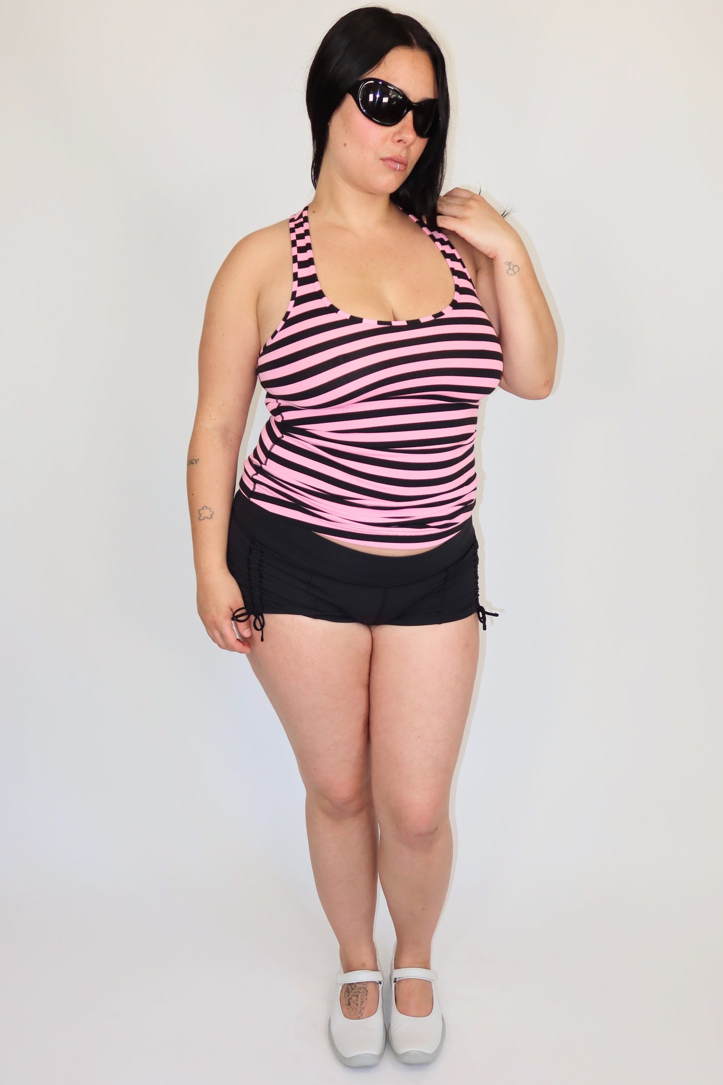 lululemon pink and black top