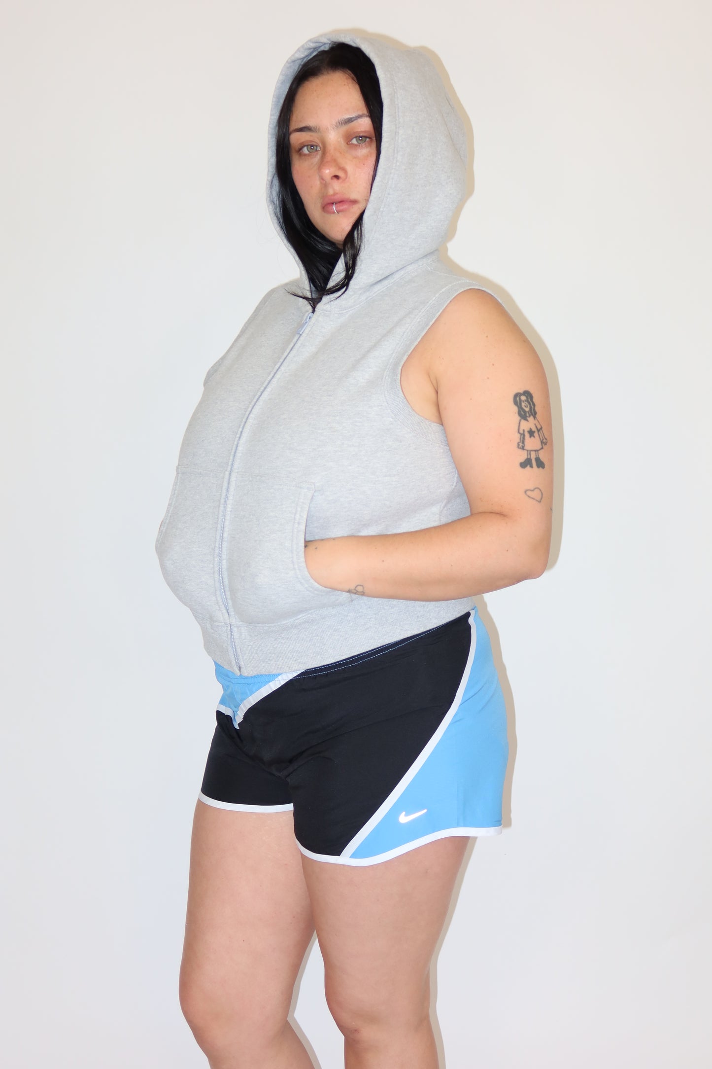 nike black and blue shorts