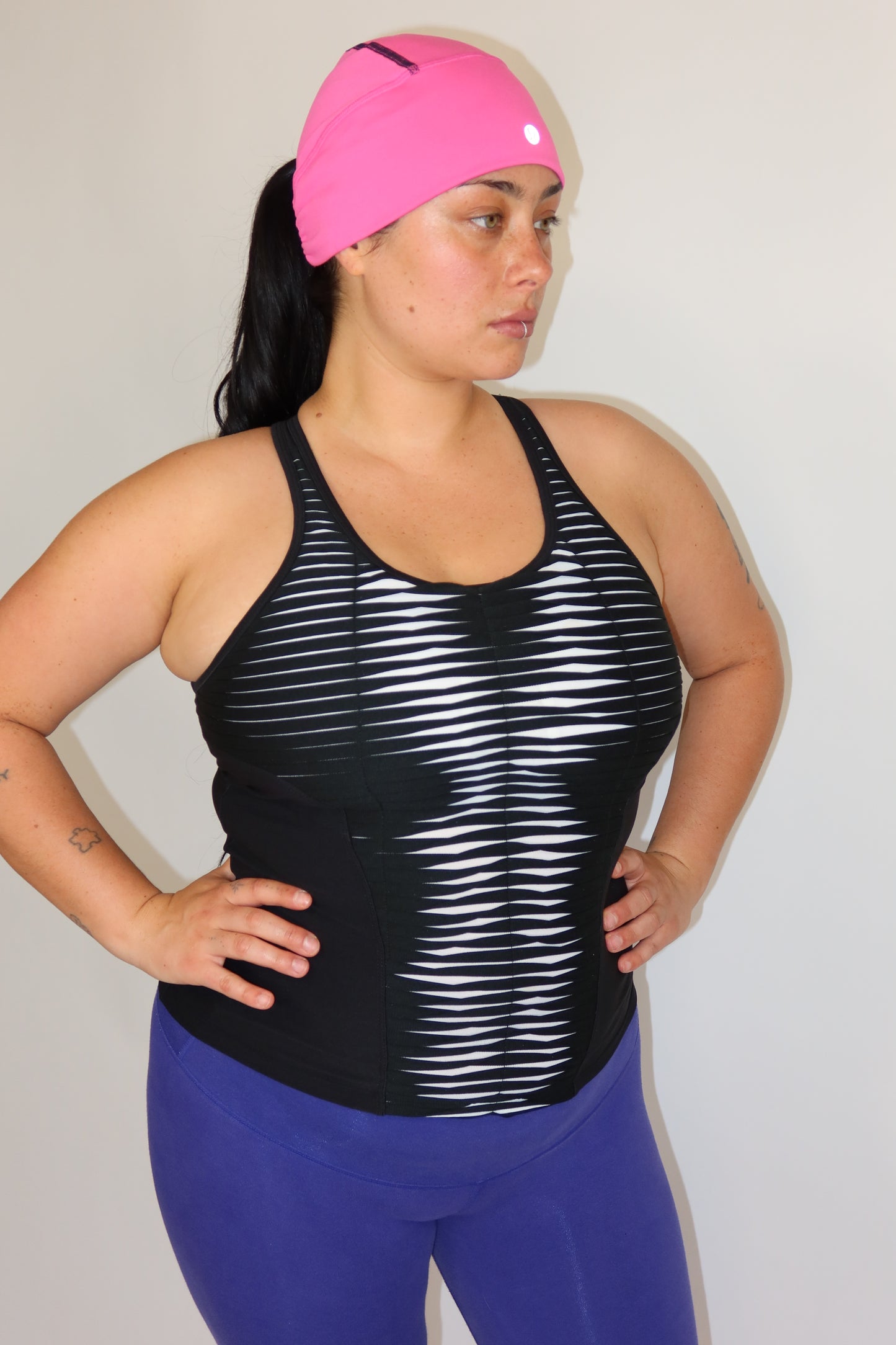 nike black ruffle tank
