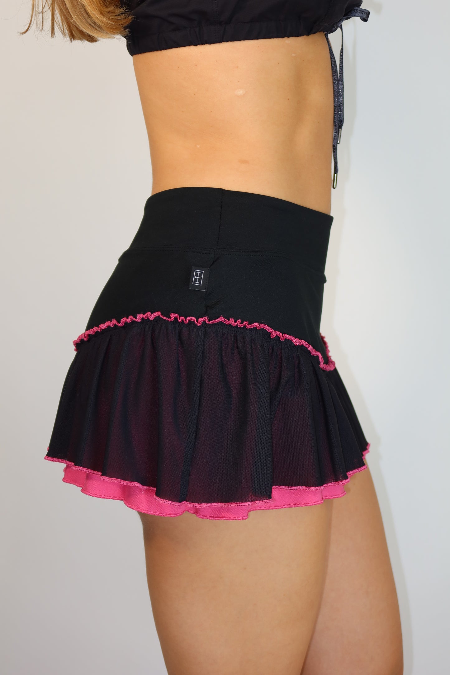 nike black and pink skort