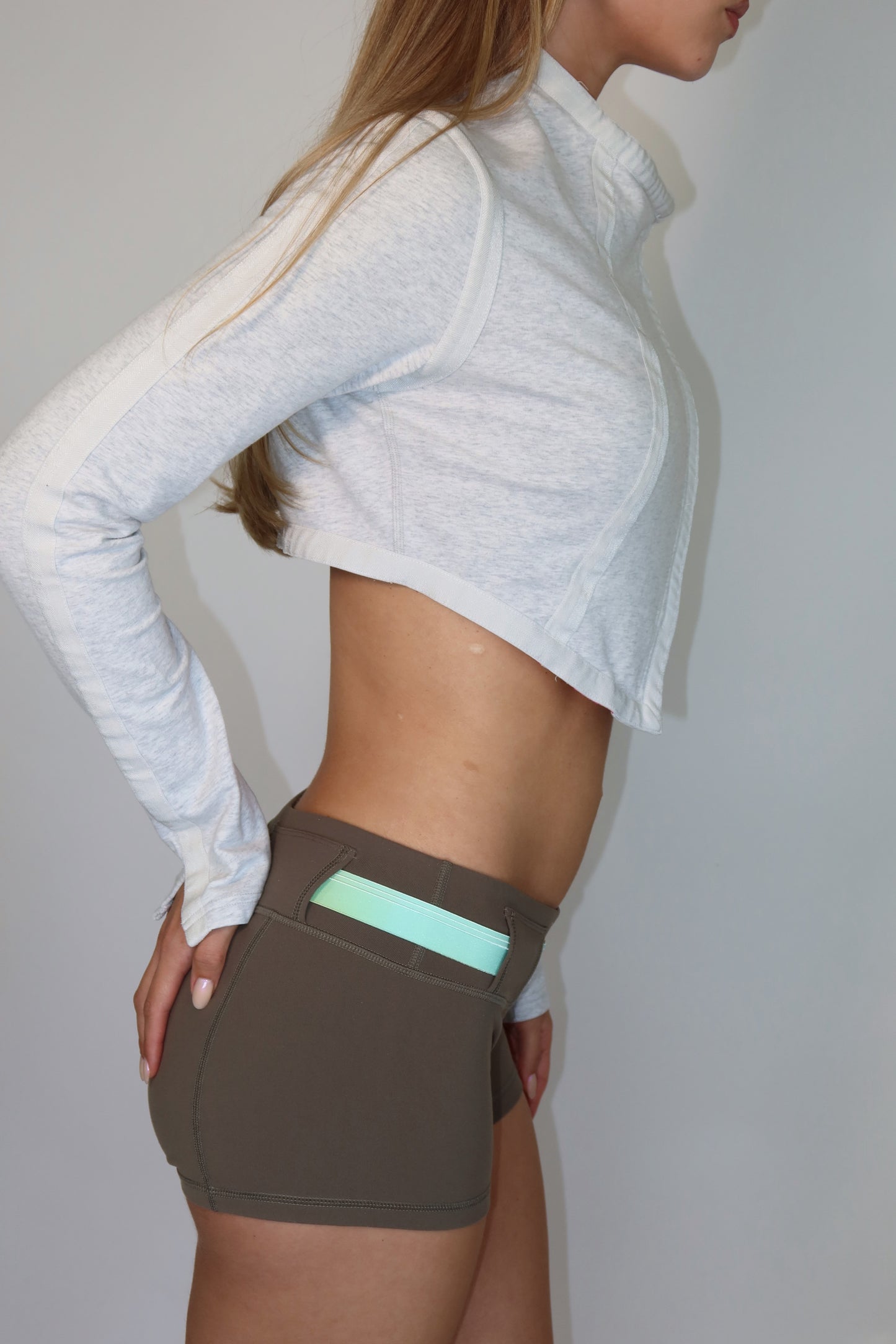 lululemon cropped grey jacket