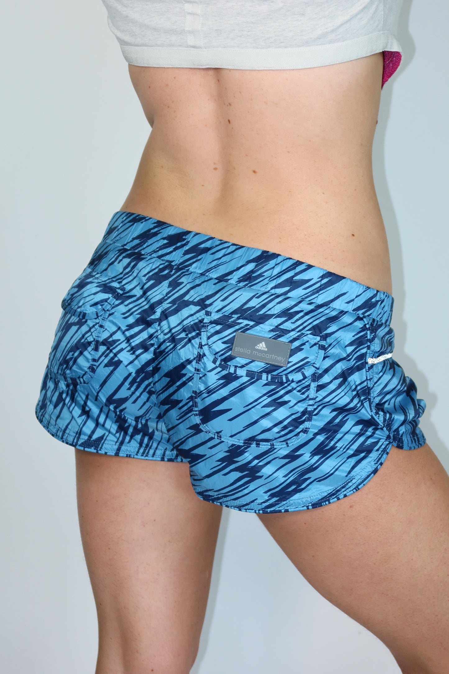 adidas by stella mccartney blue shorts