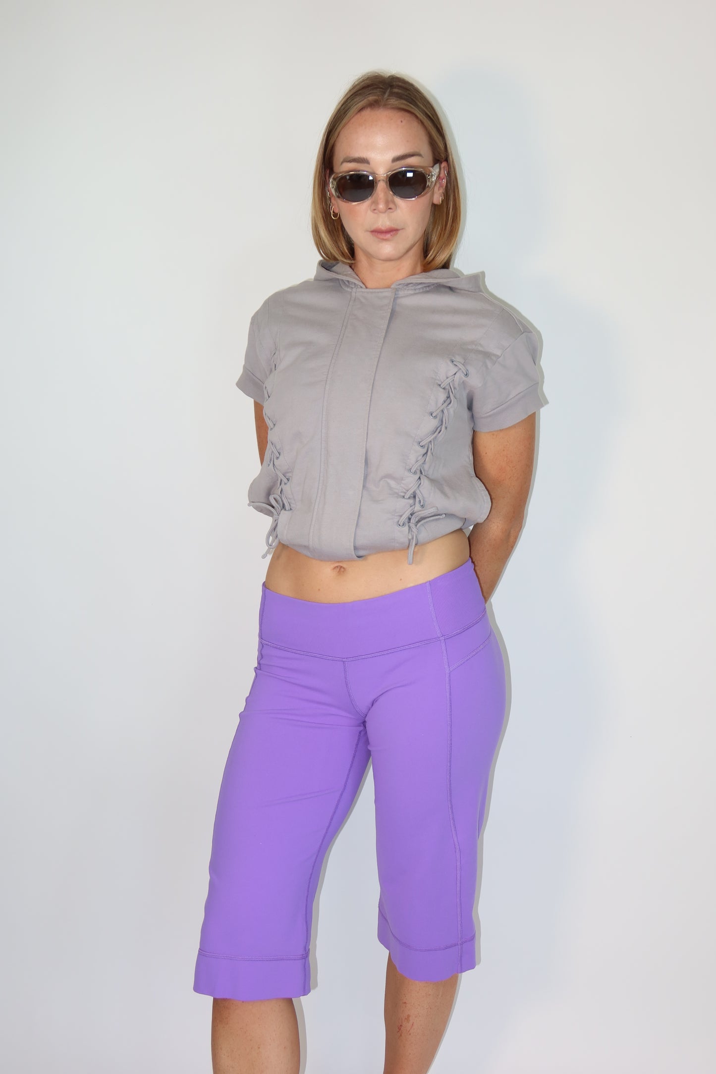 lululemon purple capris