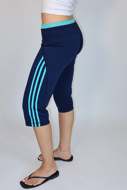adidas two tone blue capris