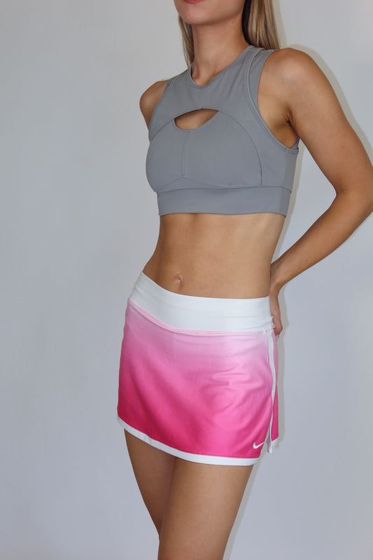 nike pink & white skort