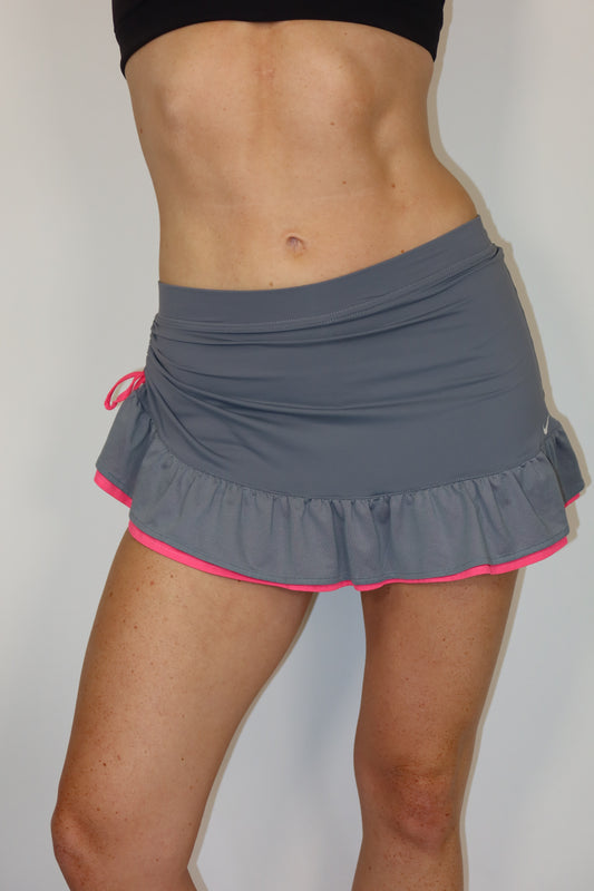 nike grey and pink skort