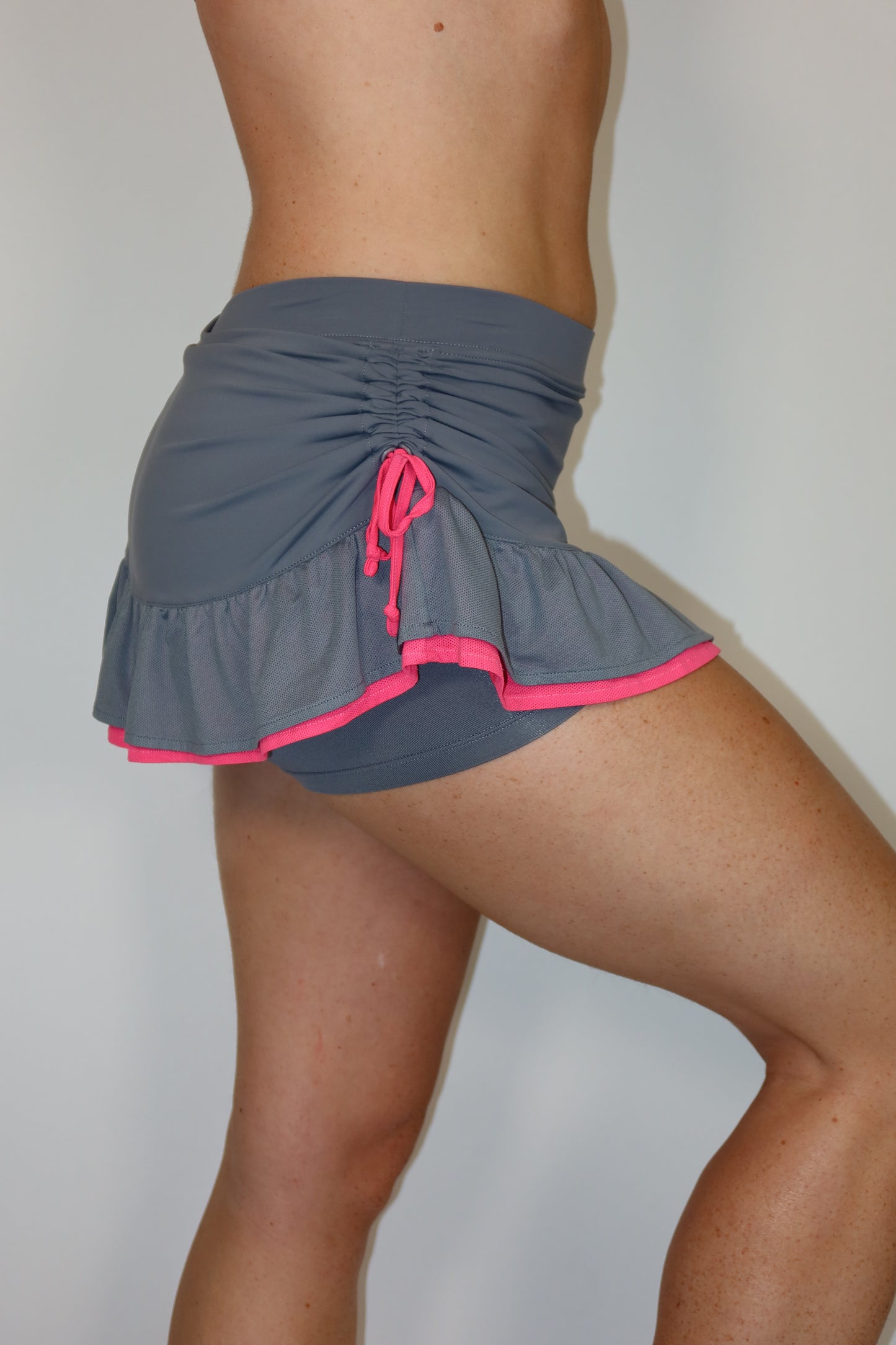 nike grey and pink skort