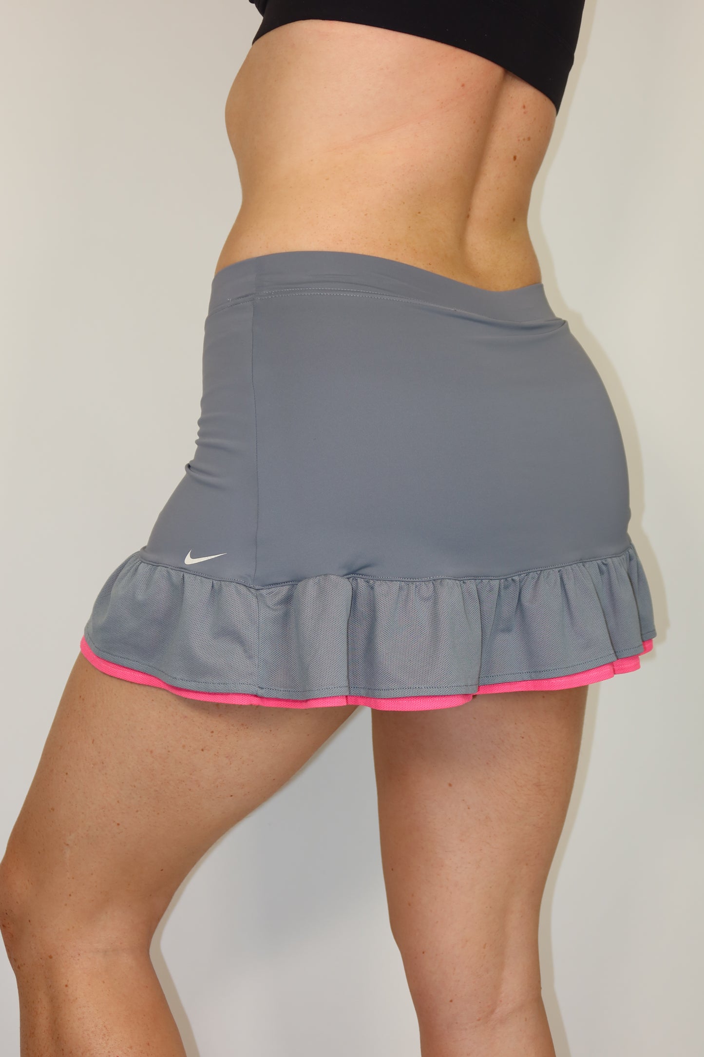 nike grey and pink skort